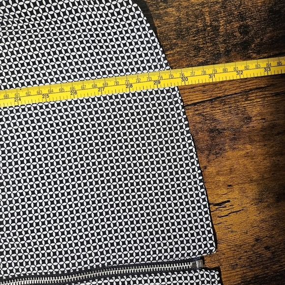 NEW Michael Kors Geometric Black White Full Zip-Up Blouse 3X - Picture 12 of 13